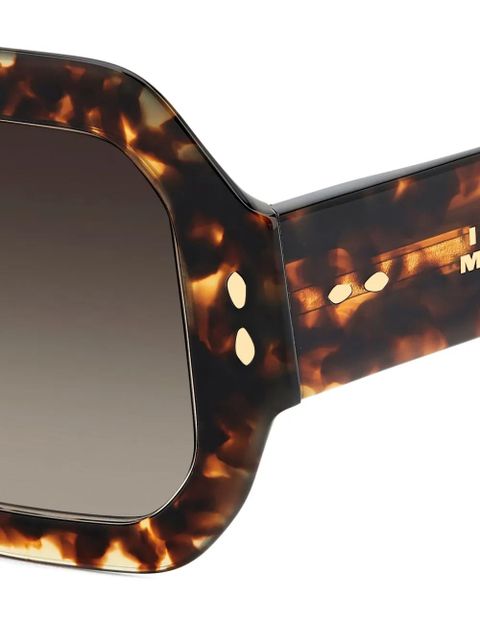Isabel Marant Eyewear geometric-frame tortoiseshell sunglasses - Brown