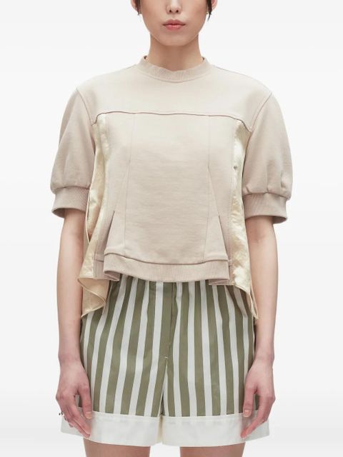 3.1 Phillip Lim panelled cotton T-shirt - Neutrals - zdjęcie produktu nr 2