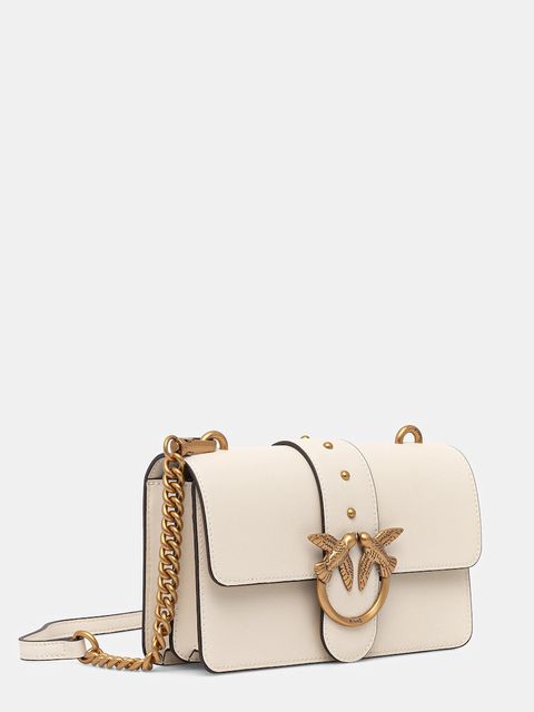 Pinko torebka skórzana kolor beżowy 105856 A0F1