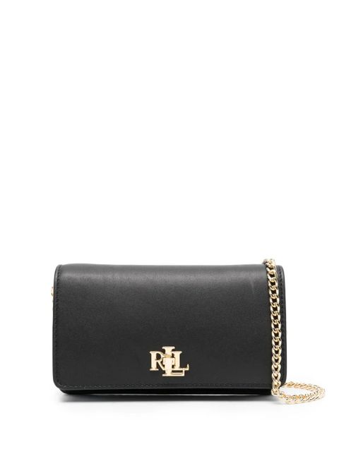 Lauren Ralph Lauren logo-lettering leather crossbody bag - Black - zdjęcie produktu nr 1