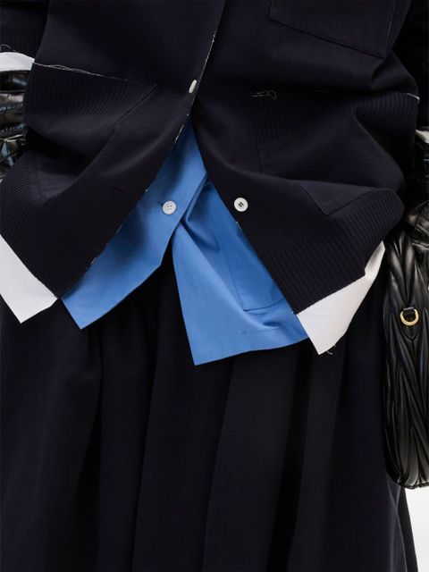 Miu Miu Knit and poplin shirt - Blue