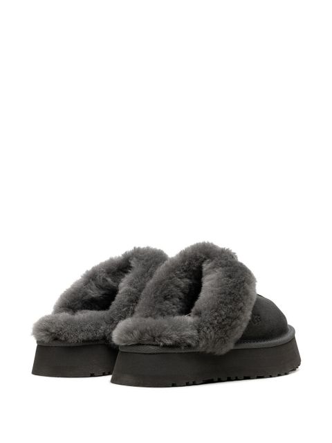 UGG Disquette shearling platform slippers - Grey