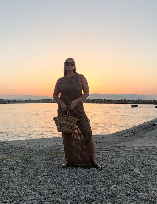 Dzianinowa sukienka maxi