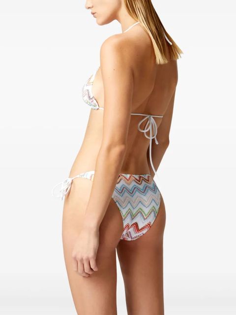 Missoni zigzag-knit bikini set - White