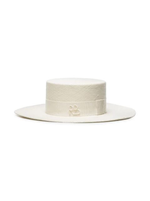 Ruslan Baginskiy Double-chain strap boater hat - Neutrals