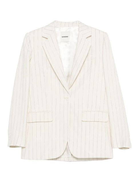 SANDRO striped-pattern blazer - Neutrals - zdjęcie produktu nr 1