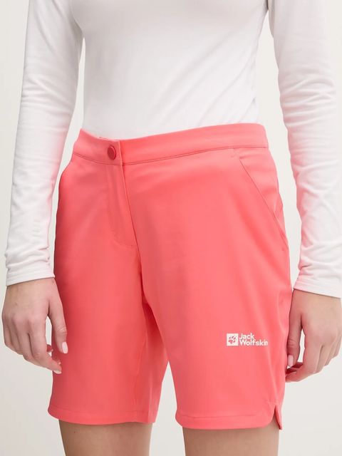 Jack Wolfskin szorty outdoorowe Hiking Alpine kolor pomarańczowy gładkie medium waist 1509141 - zdjęcie produktu nr 1