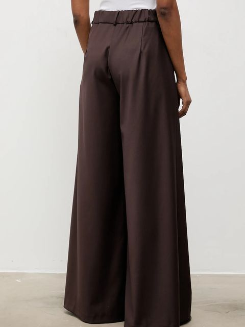Answear.LAB spodnie damskie kolor brązowy szerokie high waist - zdjęcie produktu nr 2