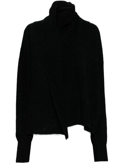 TOTEME draped scarf jumper - Black - zdjęcie produktu nr 1