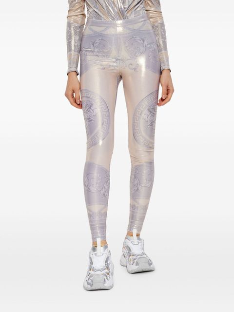 Versace La Coupe des Dieux-print leggings - Gold
