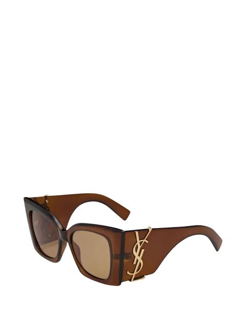 Saint Laurent SL M119 logo-plaque sunglasses - Brown - zdjęcie produktu nr 2