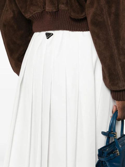 Prada pleated midi skirt - White