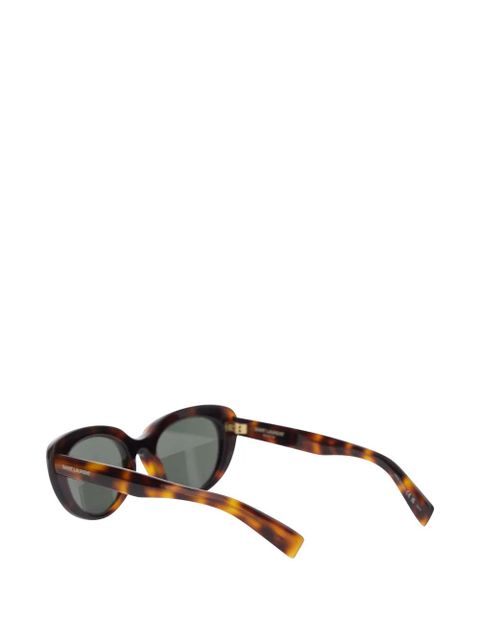 Saint Laurent Eyewear oval frame sunglasses - Brown - zdjęcie produktu nr 2