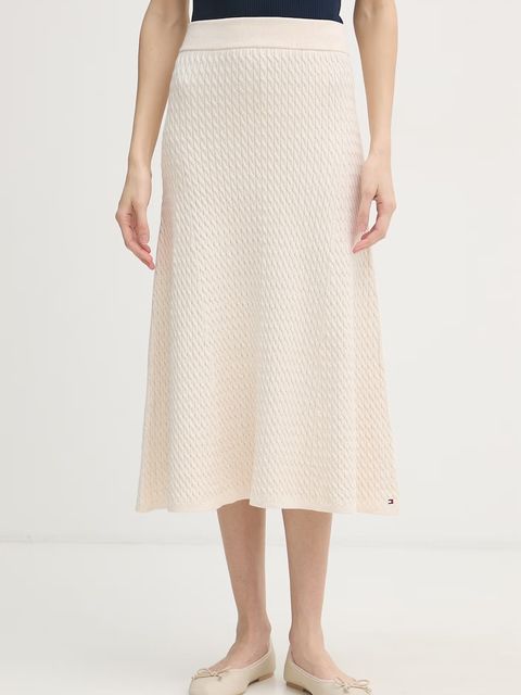 Tommy Hilfiger spódnica sweterkowa bawełniana - zdjęcie produktu nr 2