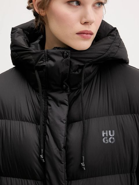 HUGO kurtka puchowa kolor czarny zimowa oversize 50546355