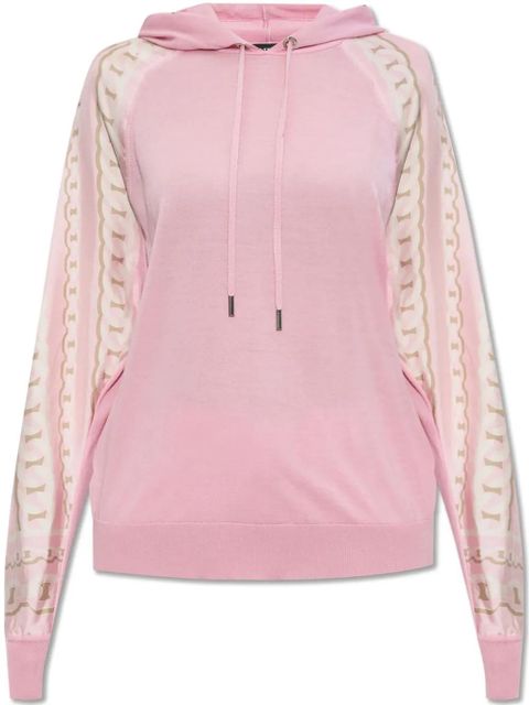 Versace chain-print wool hoodie - Pink - zdjęcie produktu nr 1