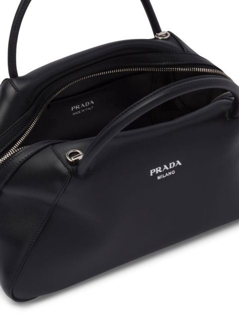 Prada medium logo-embellished tote bag - Black