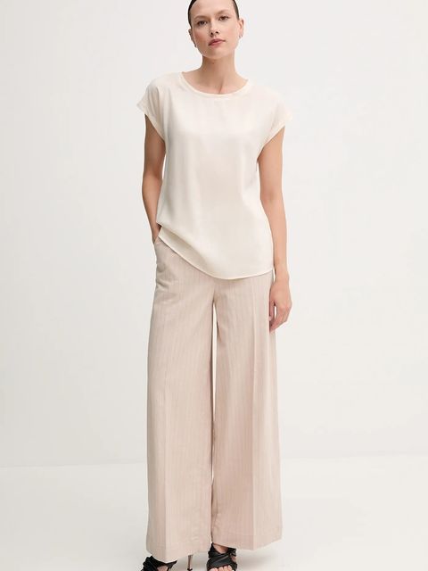 United Colors of Benetton spodnie z domieszką lnu