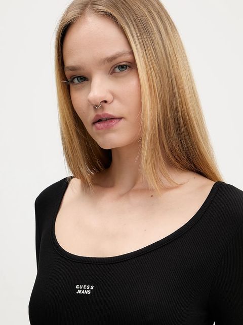 Guess Jeans sukienka kolor czarny mini dopasowana W5BK12 KA0H1 - zdjęcie produktu nr 2