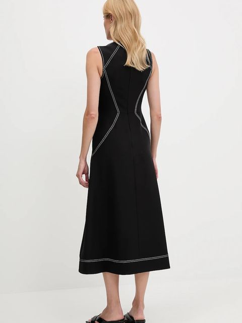 Karl Lagerfeld sukienka kolor czarny midi prosta A3W13032 - zdjęcie produktu nr 2