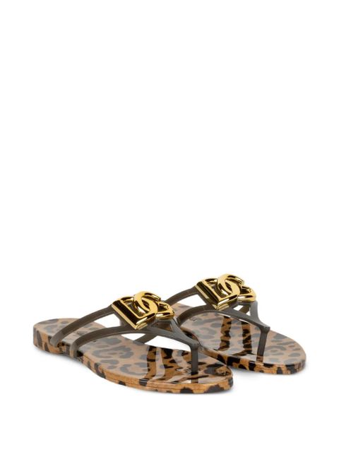 Dolce & Gabbana leopard-print sandals - Brown - zdjęcie produktu nr 2