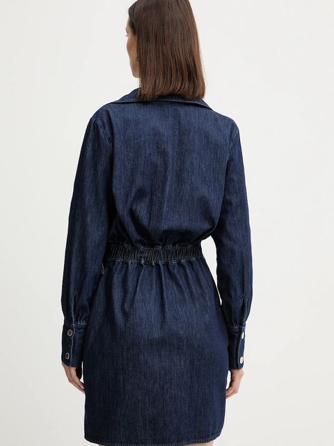 Morgan sukienka jeansowa kolor niebieski mini rozkloszowana RICK