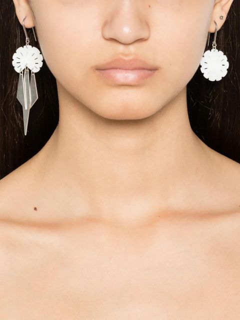 ISABEL MARANT flower-detail drop earrings - Silver - zdjęcie produktu nr 2