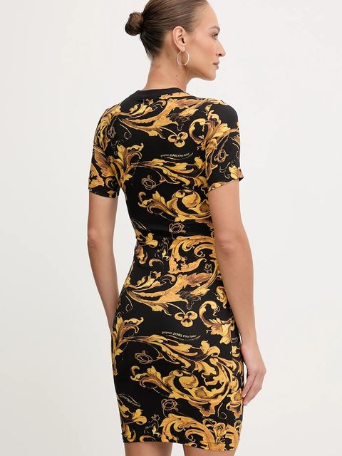 Versace Jeans Couture sukienka kolor czarny mini dopasowana 79HAO939 JS504