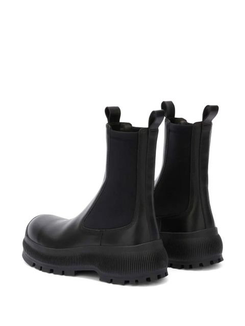 Jil Sander logo-embossed leather boots - Black - zdjęcie produktu nr 2