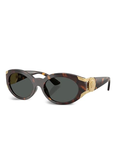 Versace Eyewear Medusa Biggie oval-frame sunglasses - Brown - zdjęcie produktu nr 2