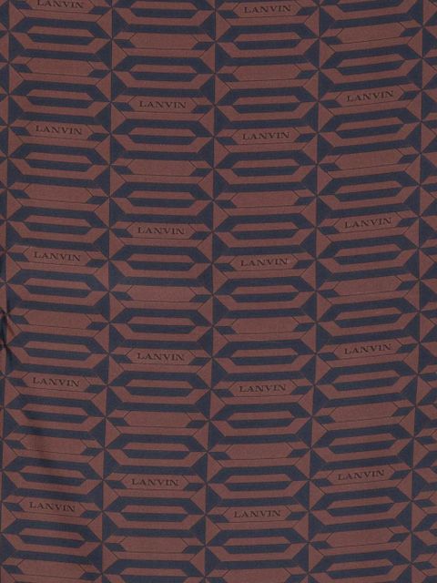 Lanvin geometric-pattern silk scarf - Brown - zdjęcie produktu nr 2