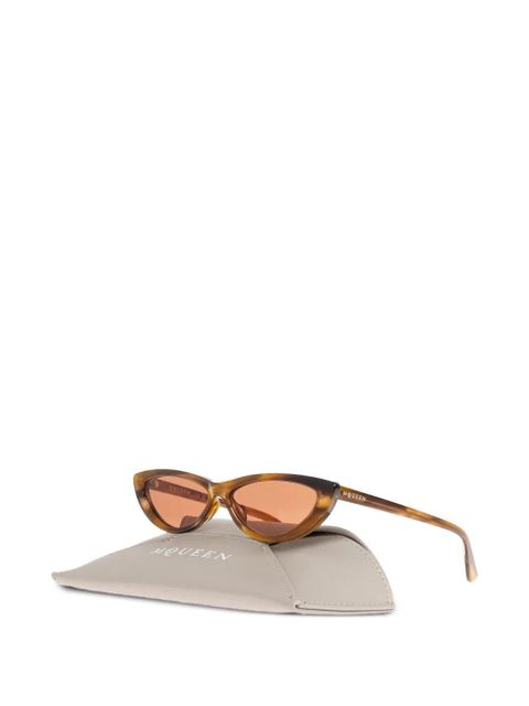 Alexander McQueen cat-eye sunglasses - Brown