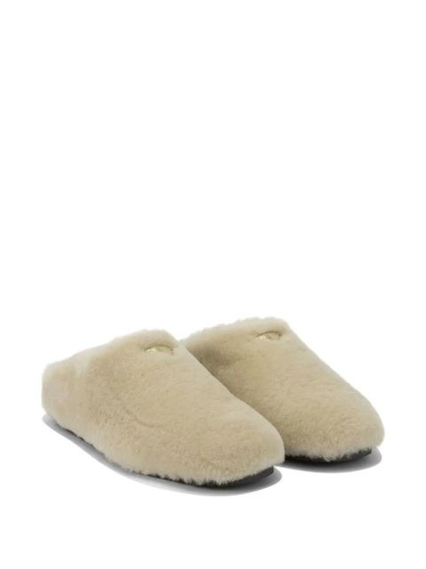 Prada fur flat mules - Neutrals - zdjęcie produktu nr 2