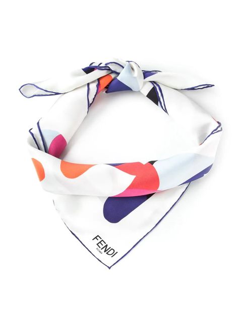 FENDI 'Fendi Roma' print scarf - White