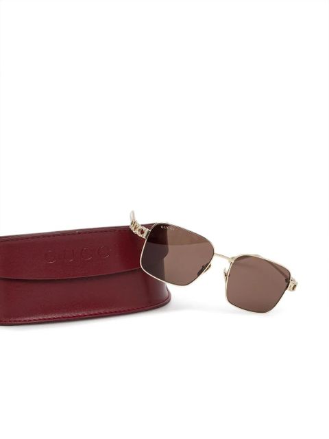 Gucci Eyewear square-frame sunglasses - Gold