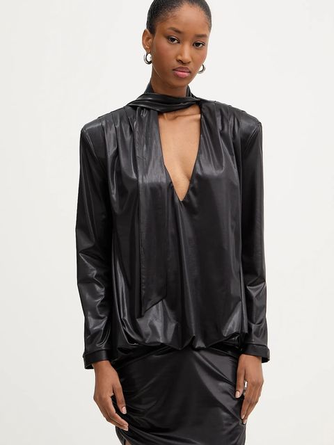 Haveone sukienka kolor czarny mini prosta MFS-P097 - zdjęcie produktu nr 1