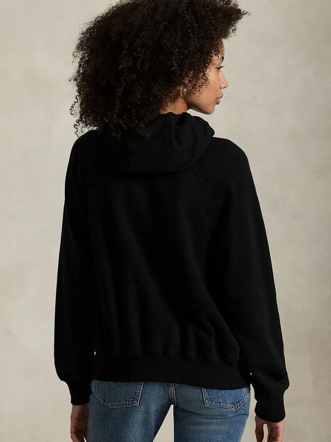 Polo Ralph Lauren bluza damska kolor czarny z kapturem gładka 211971691 - zdjęcie produktu nr 2