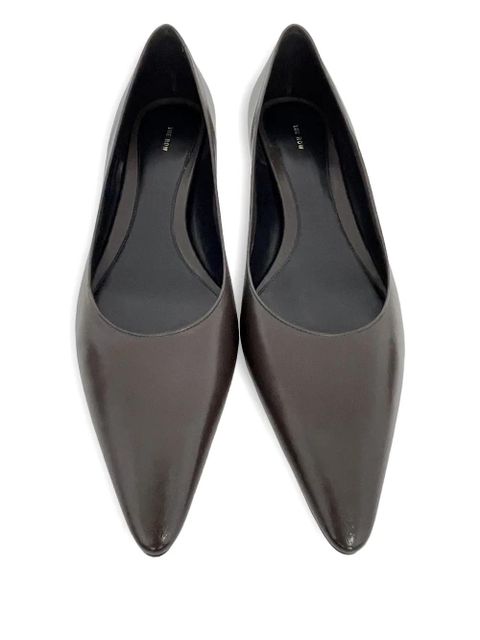 The Row pointed-toe kitten-heel pumps - Brown