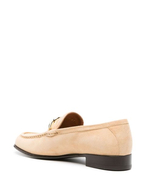 Valentino Garavani VLogo-plaque suede loafers - Neutrals