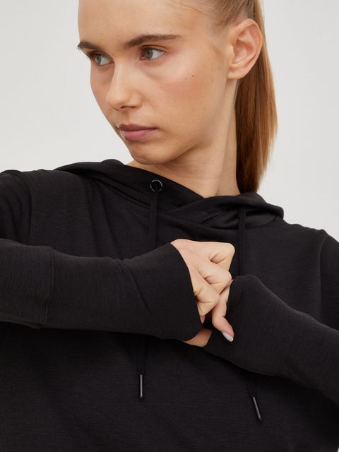 Helly Hansen bluza sportowa damska kolor czarny z kapturem gładka Lifa Tech 48530 - zdjęcie produktu nr 2