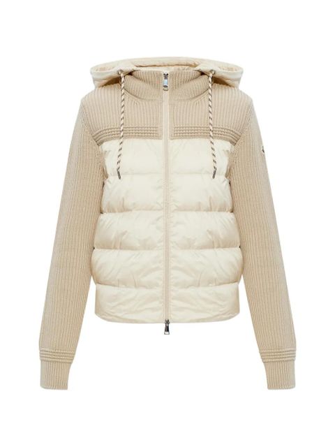 Moncler logo-patch cardigan - Neutrals - zdjęcie produktu nr 1
