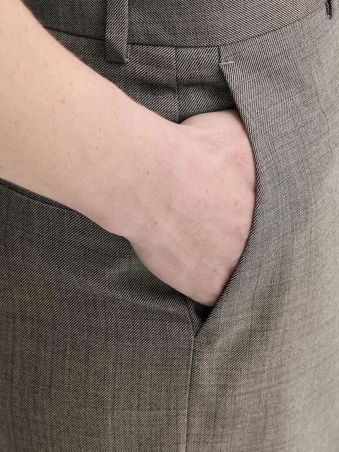 Filippa K spodnie wełniane damskie kolor brązowy szerokie high waist 31424.FK