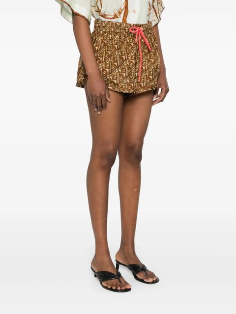ZIMMERMANN silk shorts - Brown