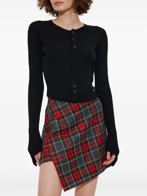 Vivienne Westwood ribbed button-up top - Black