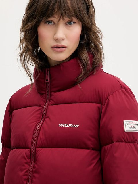 Guess Jeans kurtka damska kolor bordowy W4BL21 WGII2
