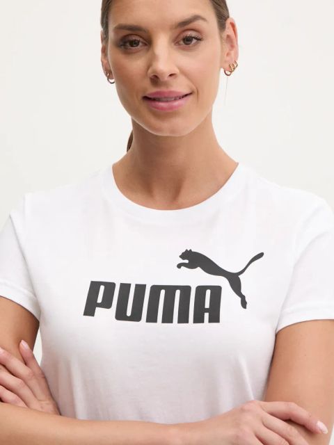 Puma t-shirt bawełniany damski kolor beżowy 682370