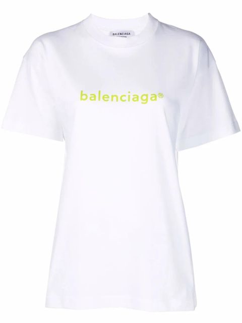 Balenciaga logo-print oversized T-shirt - White - zdjęcie produktu nr 1