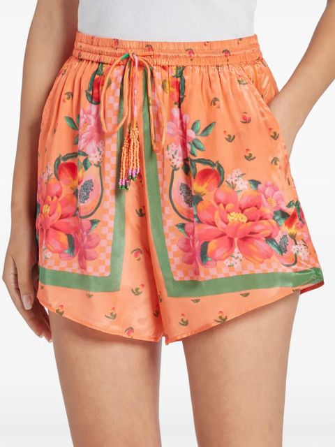 FARM Rio Fruit Garden-print drawstring shorts - Orange