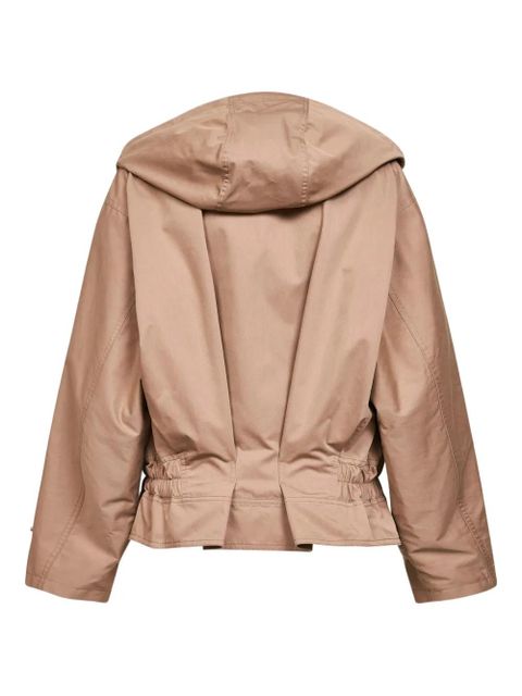FENDI collar belted jacket - Neutrals