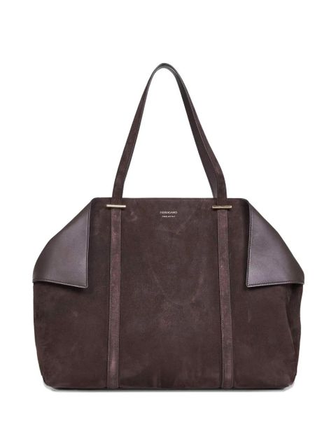 Ferragamo Gancini suede shoulder bag - Brown - zdjęcie produktu nr 1